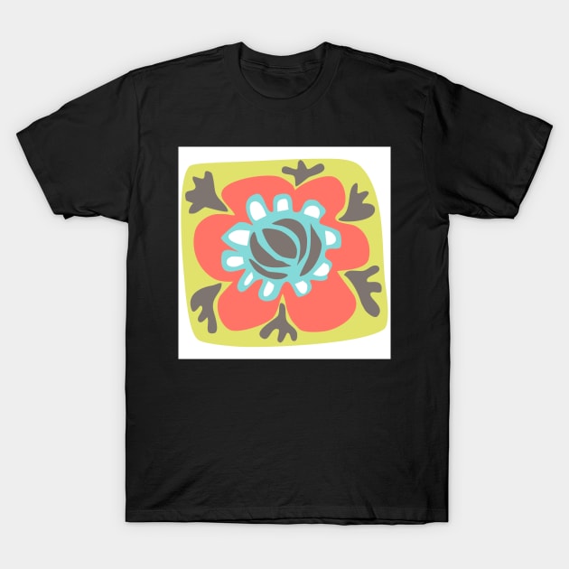 1960s Mod Retro Flower T-Shirt by greenoriginals